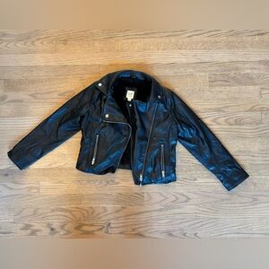 Girls Gap Leather Jacket: M